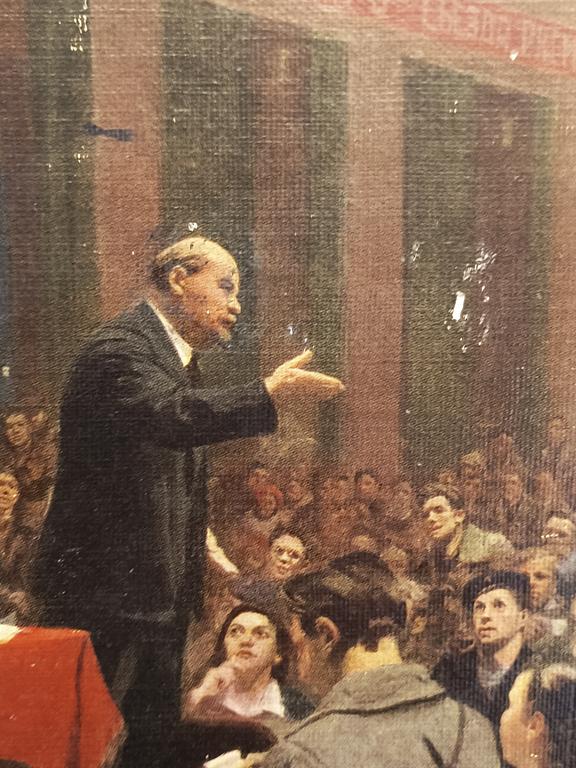 Plakat propagandowy "Przemówienie Lenina na III Zjeździe Komsomołu", ZSRR