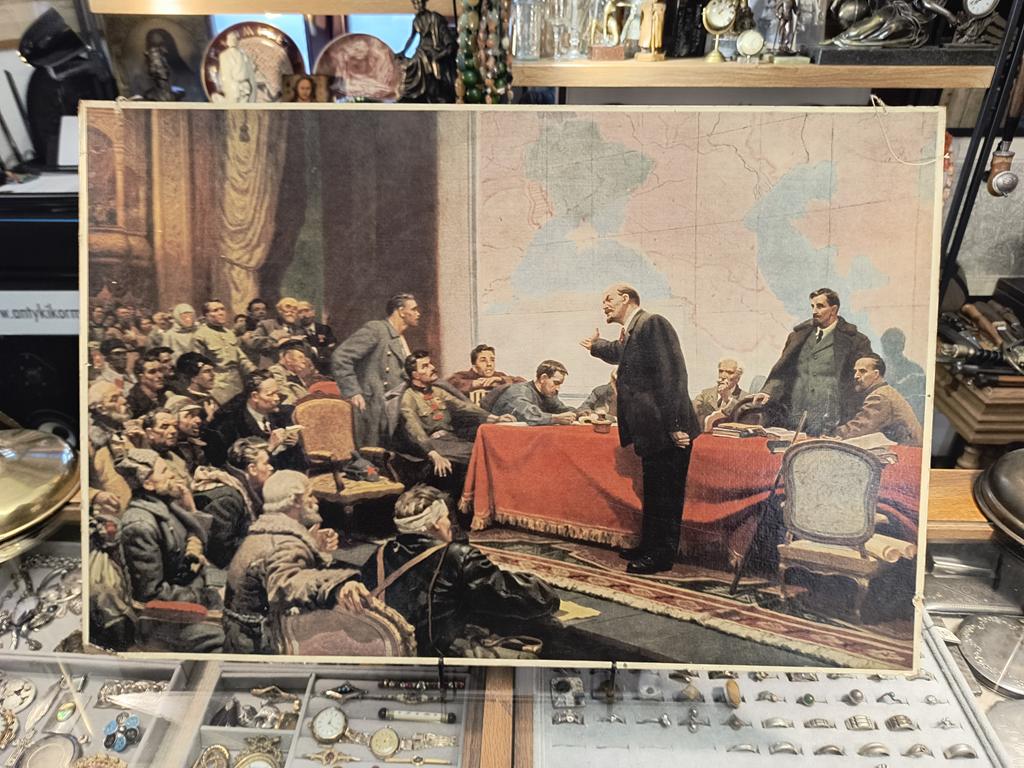 Plakat propagandowy "Przemówienie Lenina o planie Goelro", Rosja