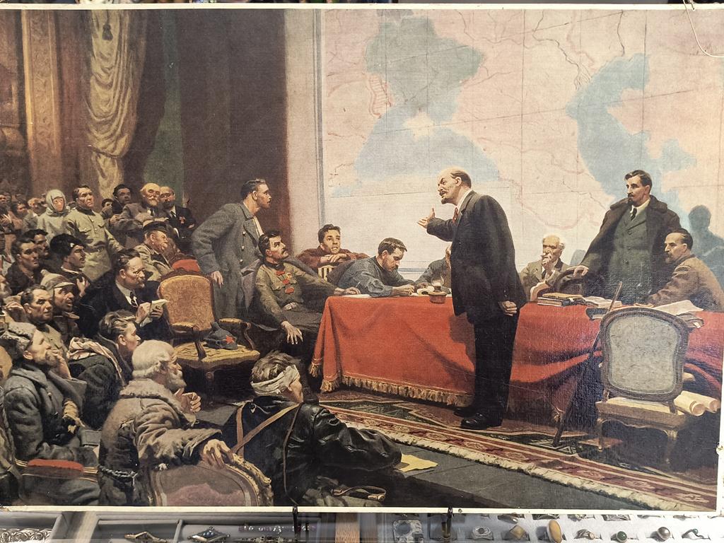 Plakat propagandowy "Przemówienie Lenina o planie Goelro", Rosja