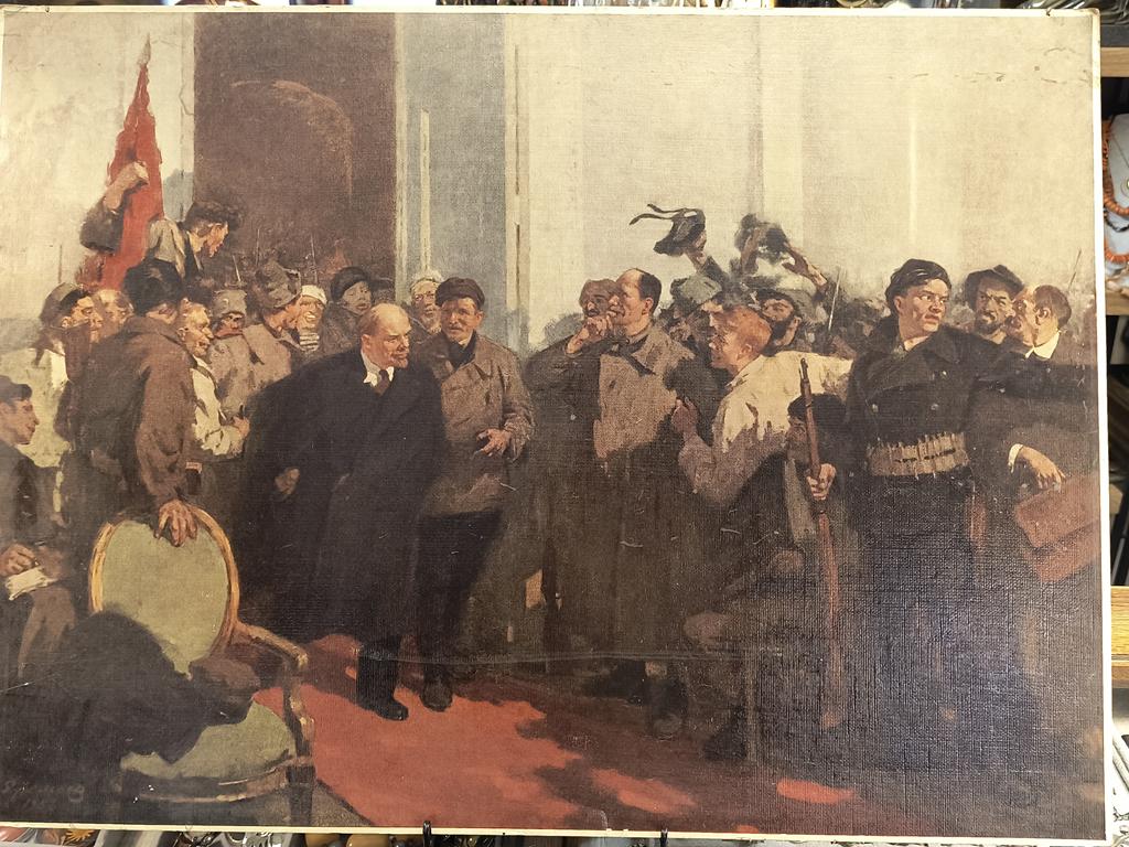 Plakat propagandowy - V. I. LENIN, autor O. A. Eremeev