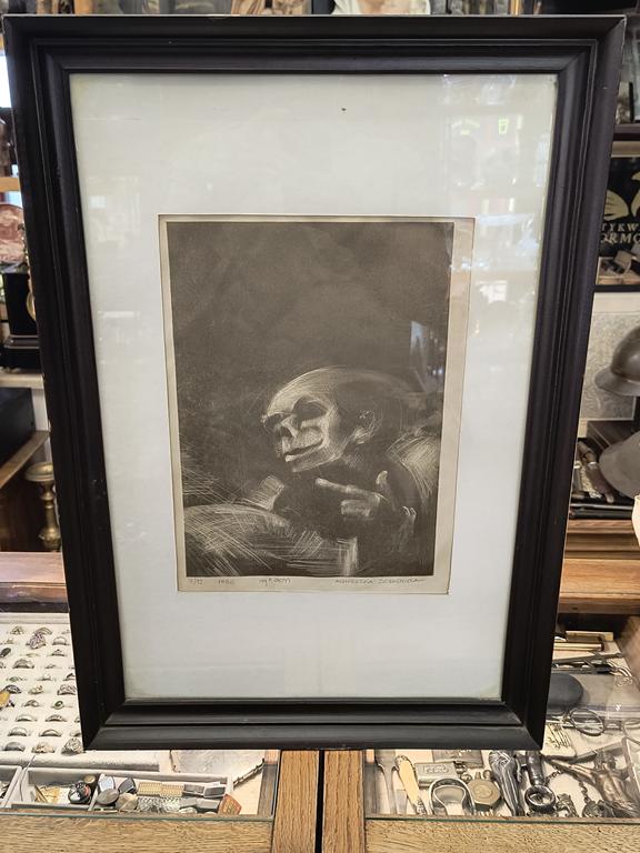 Litografia wg F. GOYI - Agnieszka Ziobrowska–Mosak, 1986