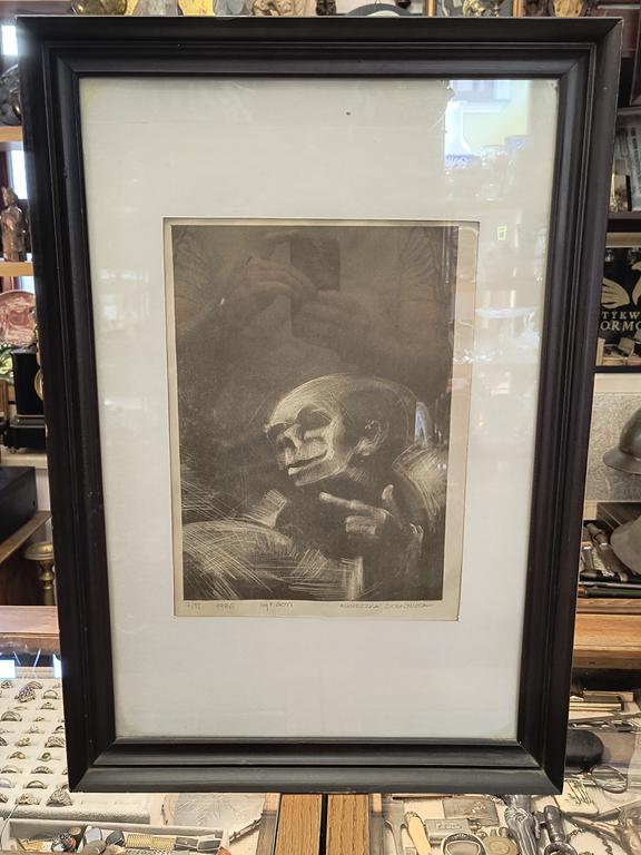 Litografia wg F. GOYI - Agnieszka Ziobrowska–Mosak, 1986