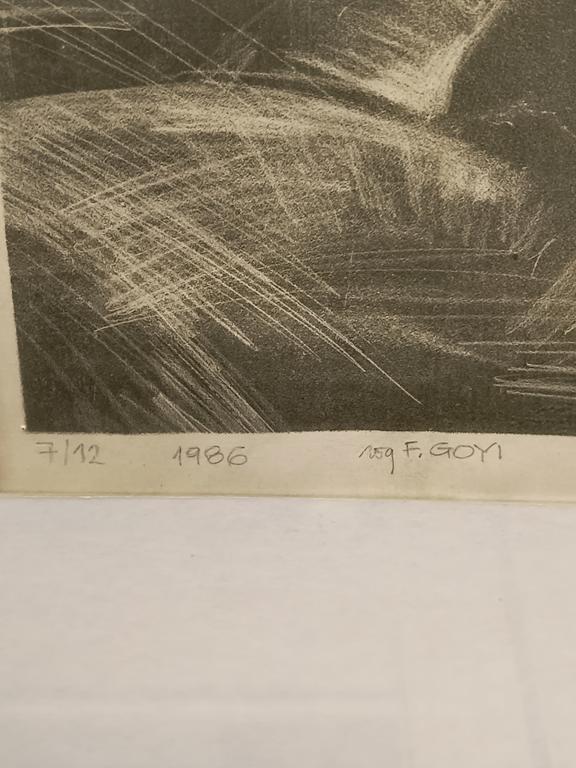 Litografia wg F. GOYI - Agnieszka Ziobrowska–Mosak, 1986