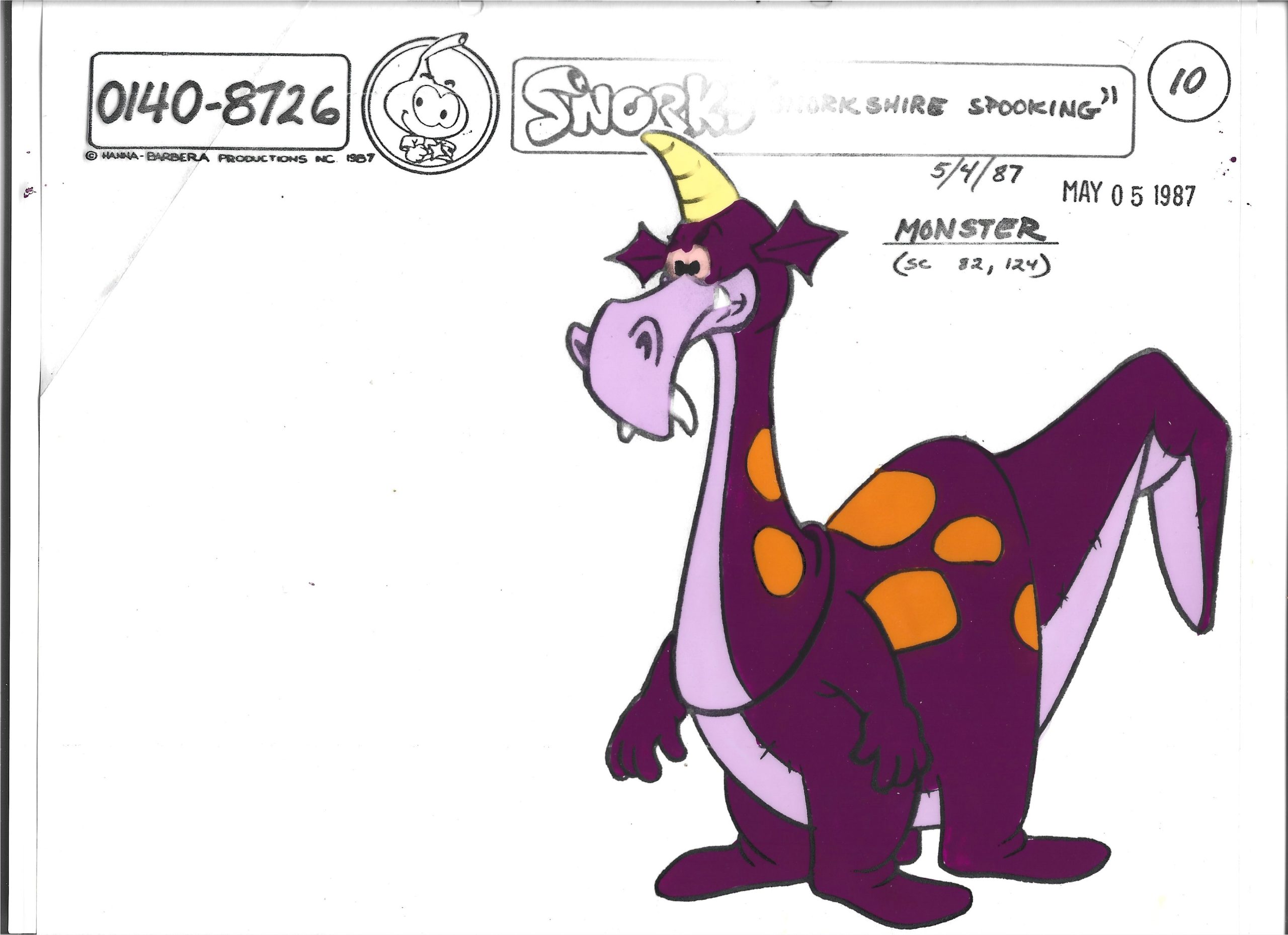 Folia animacyjna SNORKS – SNORKSHIRE SPOOKING: Monster -1987 r.