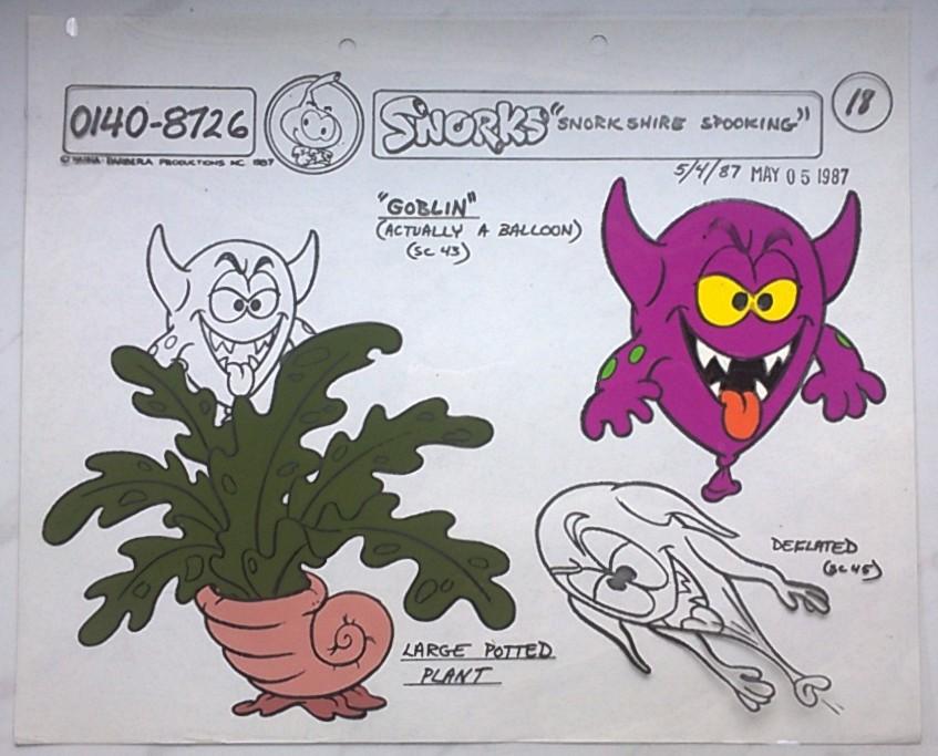 Folia animacyjna SNORKS – SNORKSHIRE SPOOKING: Goblin -1987 r.