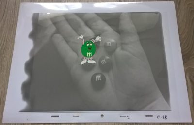 Oryginalna folia animacyjna z reklamy M&M [A-18]