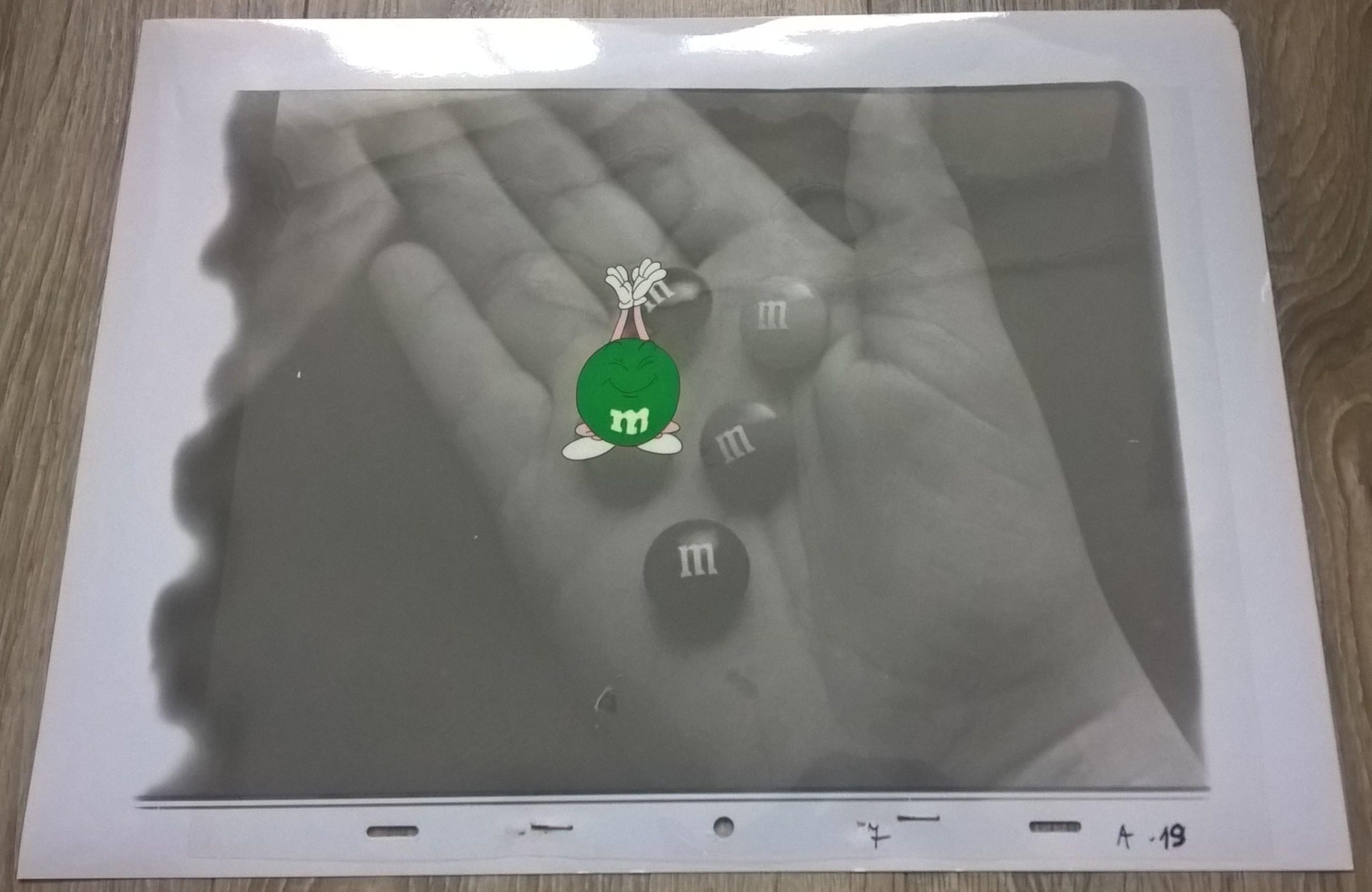 Oryginalna folia animacyjna z reklamy M&M [A-19]