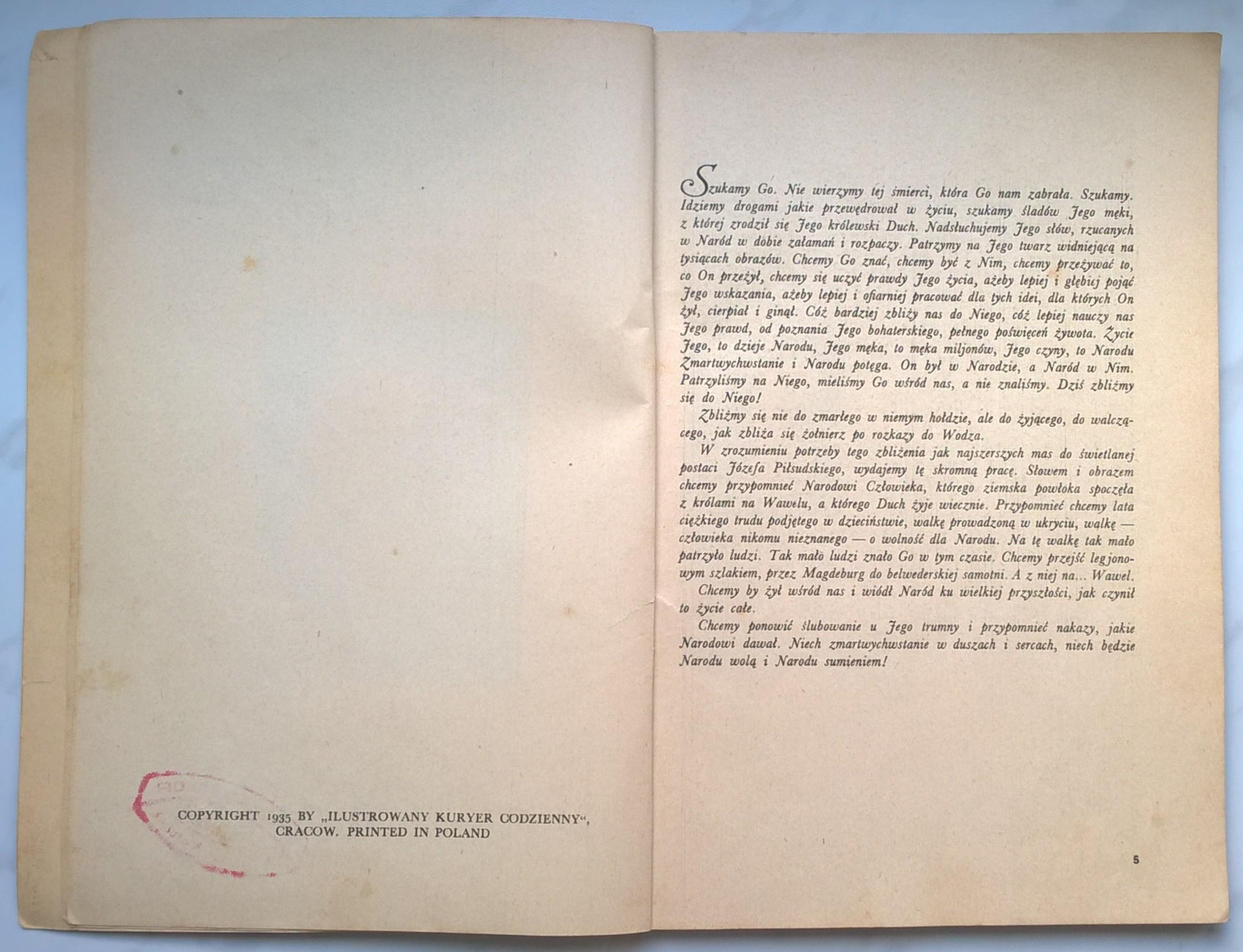 Książka "Józef Piłsudski 1867-1935" - 1935 r.