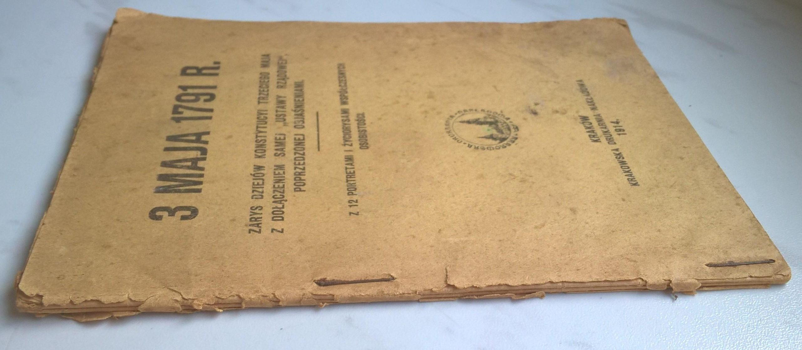 Książeczka "3 Maja 1791 r.. Zarys dziejów Konstytucyi Trzeciego Maja z dołączeniem samej 'Ustawy Rządowej', poprzedzonej objaśnieniami", 1914 r.