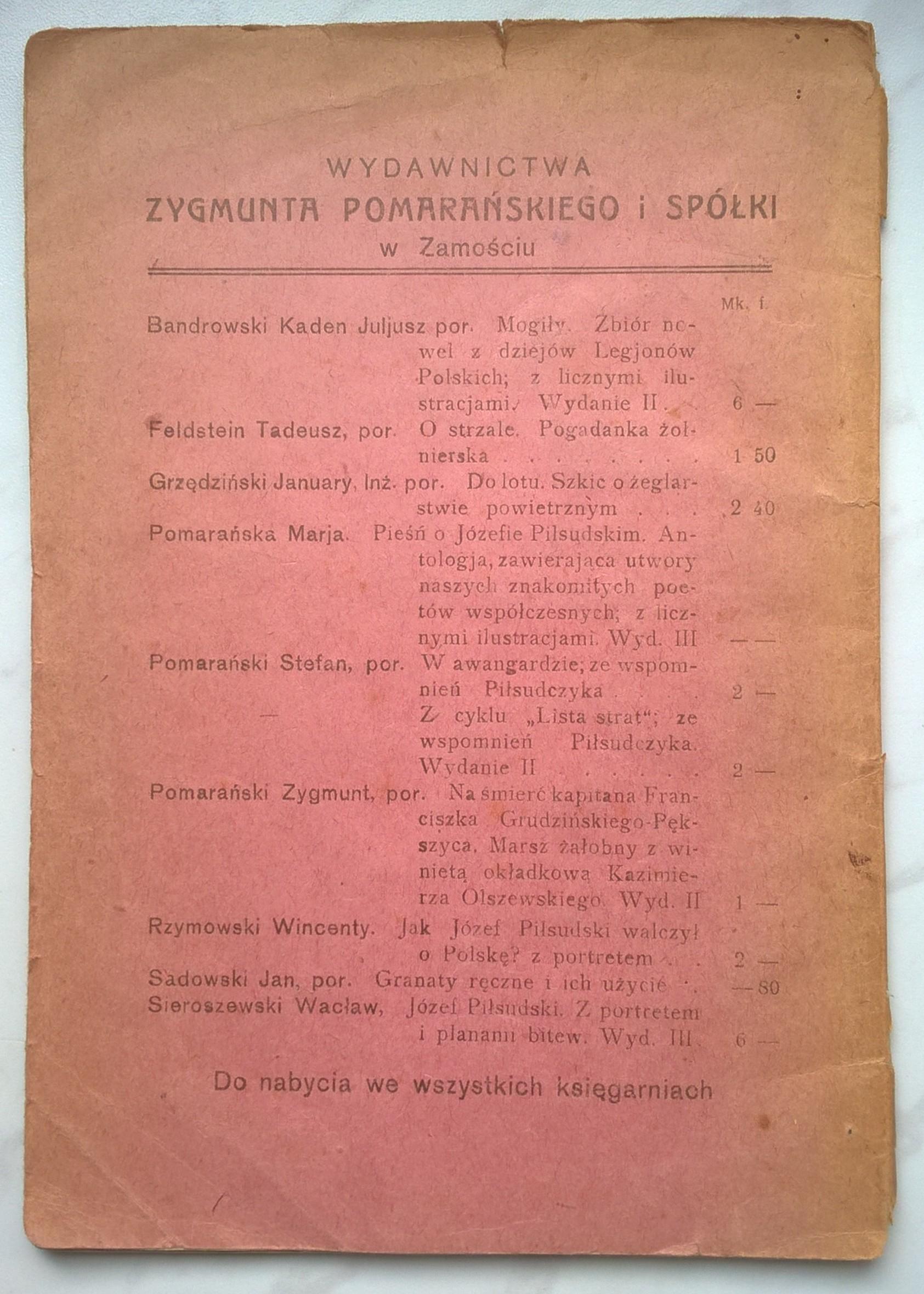 Książka "Józef Piłsudski" Wacław Sieroszewski, 1919 r.