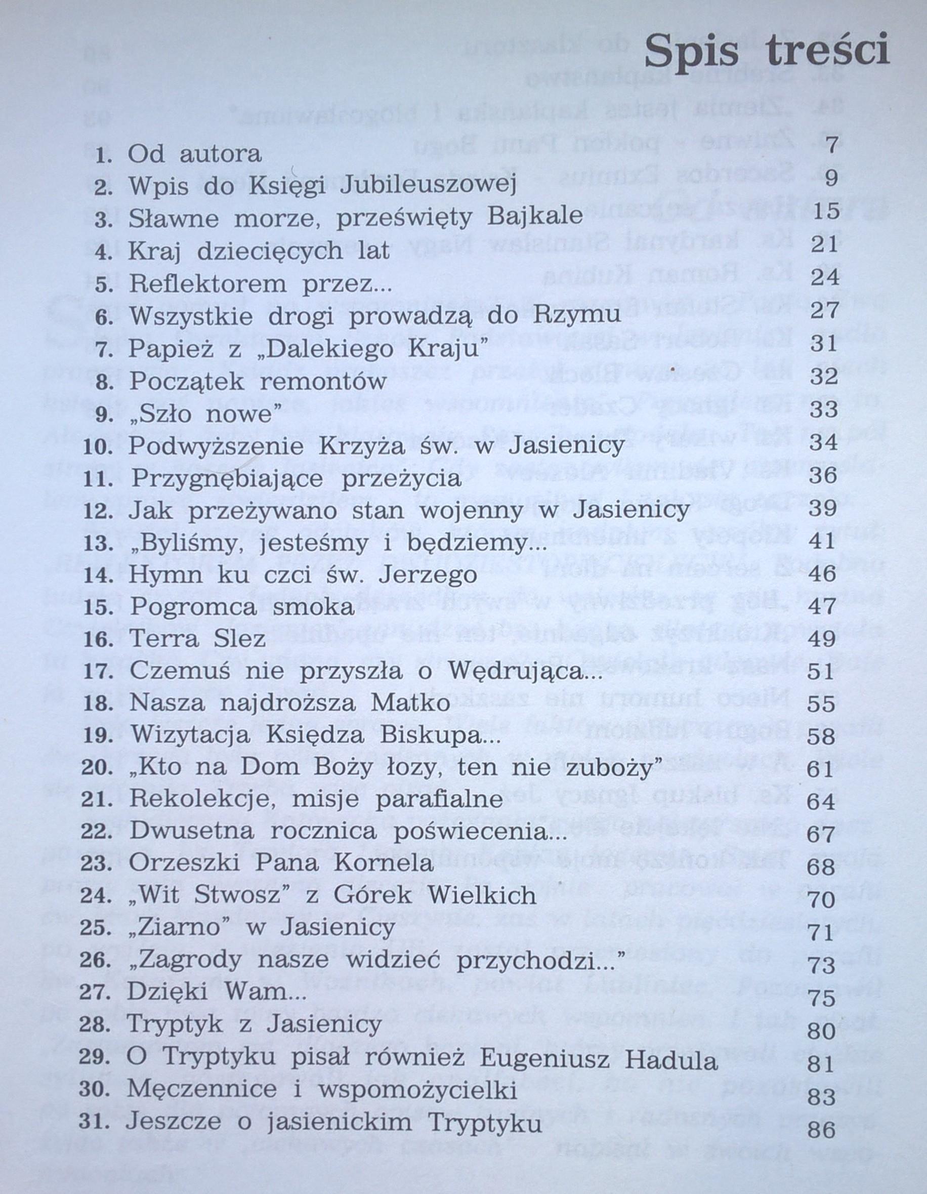 Książka "Reflektorem przez ..." Ks. Alojzy Oleksik - Jasienica, 2005 r.
