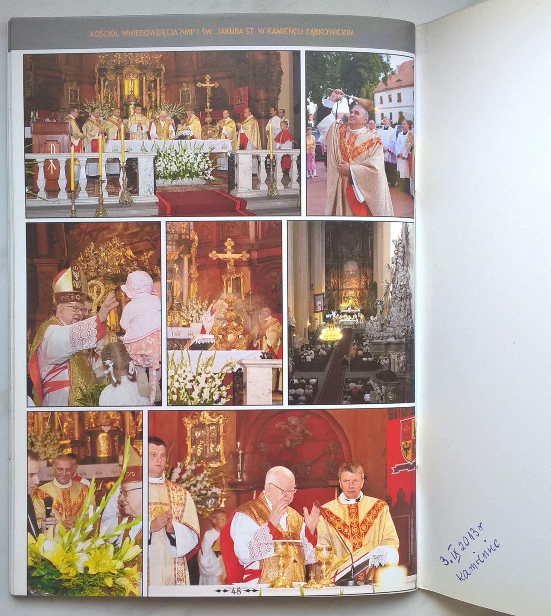 Książka "Kościół Parafialny pw. Wniebowzięcia NMP i św. Jakuba Starszego - Kamieniec Ząbkowicki", 2011 r.