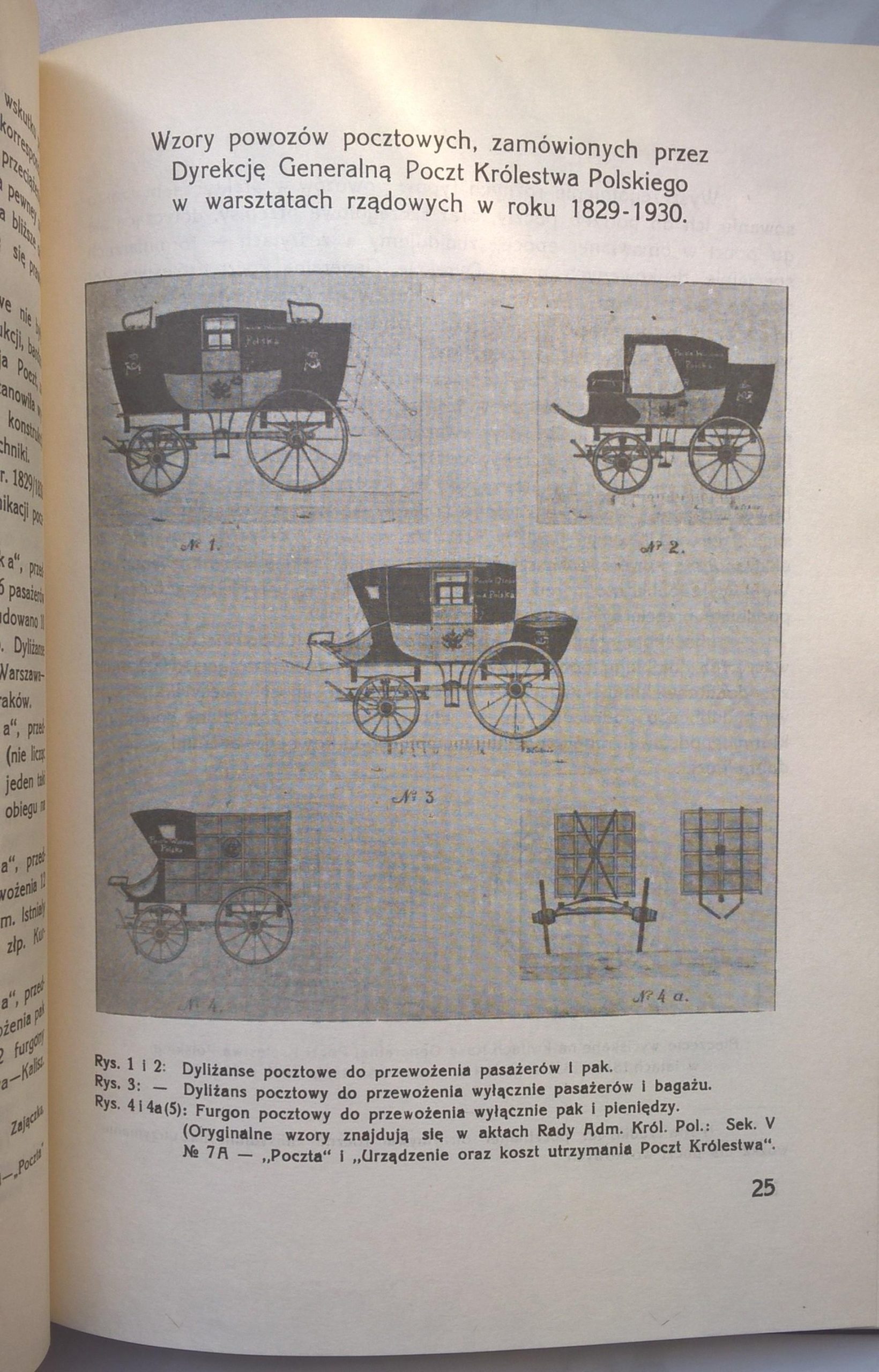 Książka "Jak przewożono pocztę polską w dawnych czasach" Włodzimierz Polański, 1925 r. - reprint 1985 r.