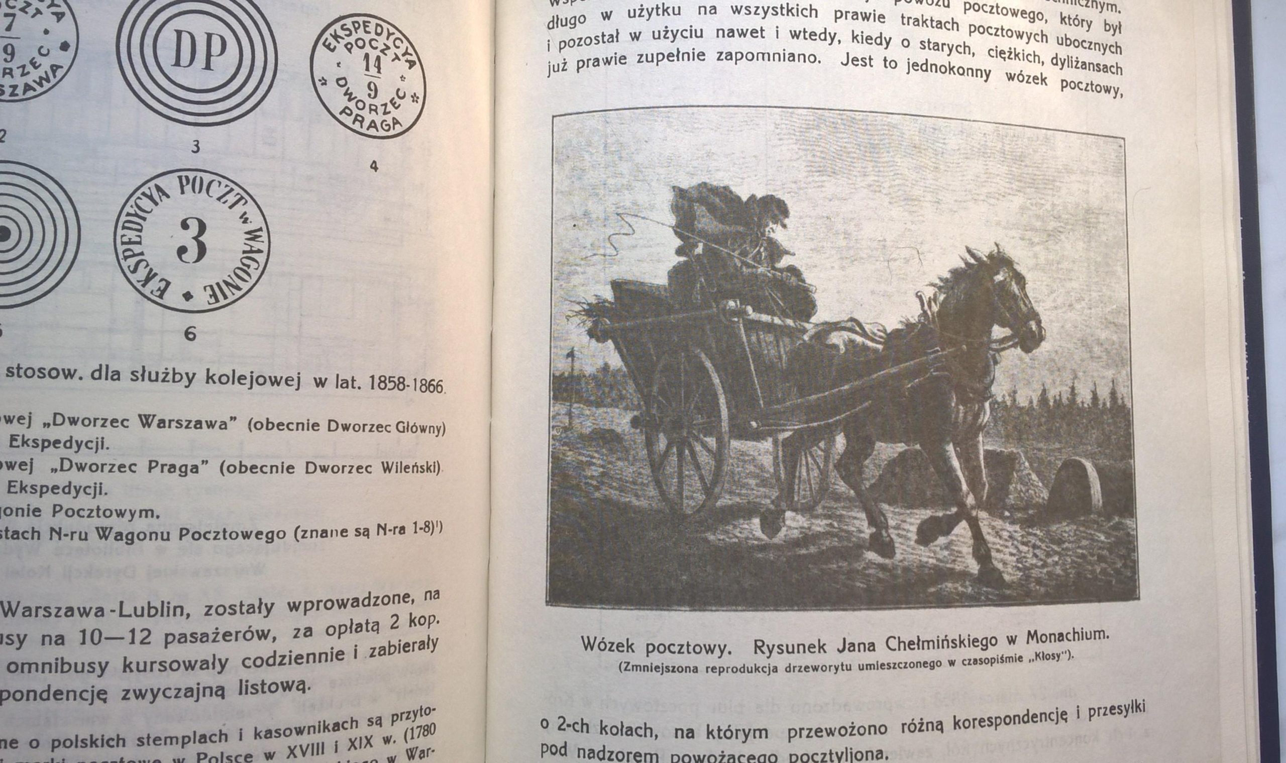 Książka "Jak przewożono pocztę polską w dawnych czasach" Włodzimierz Polański, 1925 r. - reprint 1985 r.