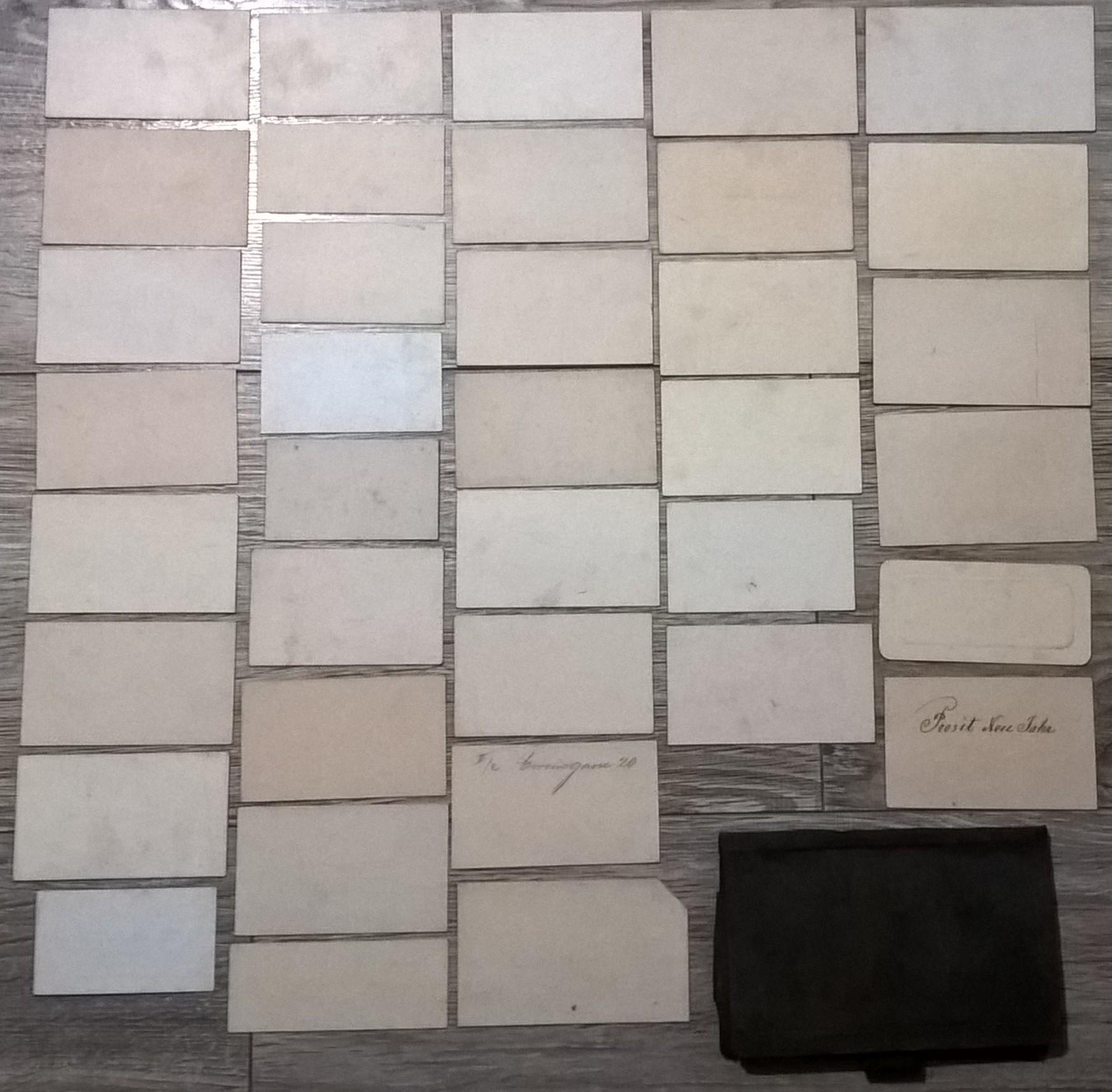 Zestaw starych wizytówek - okres międzywojenny