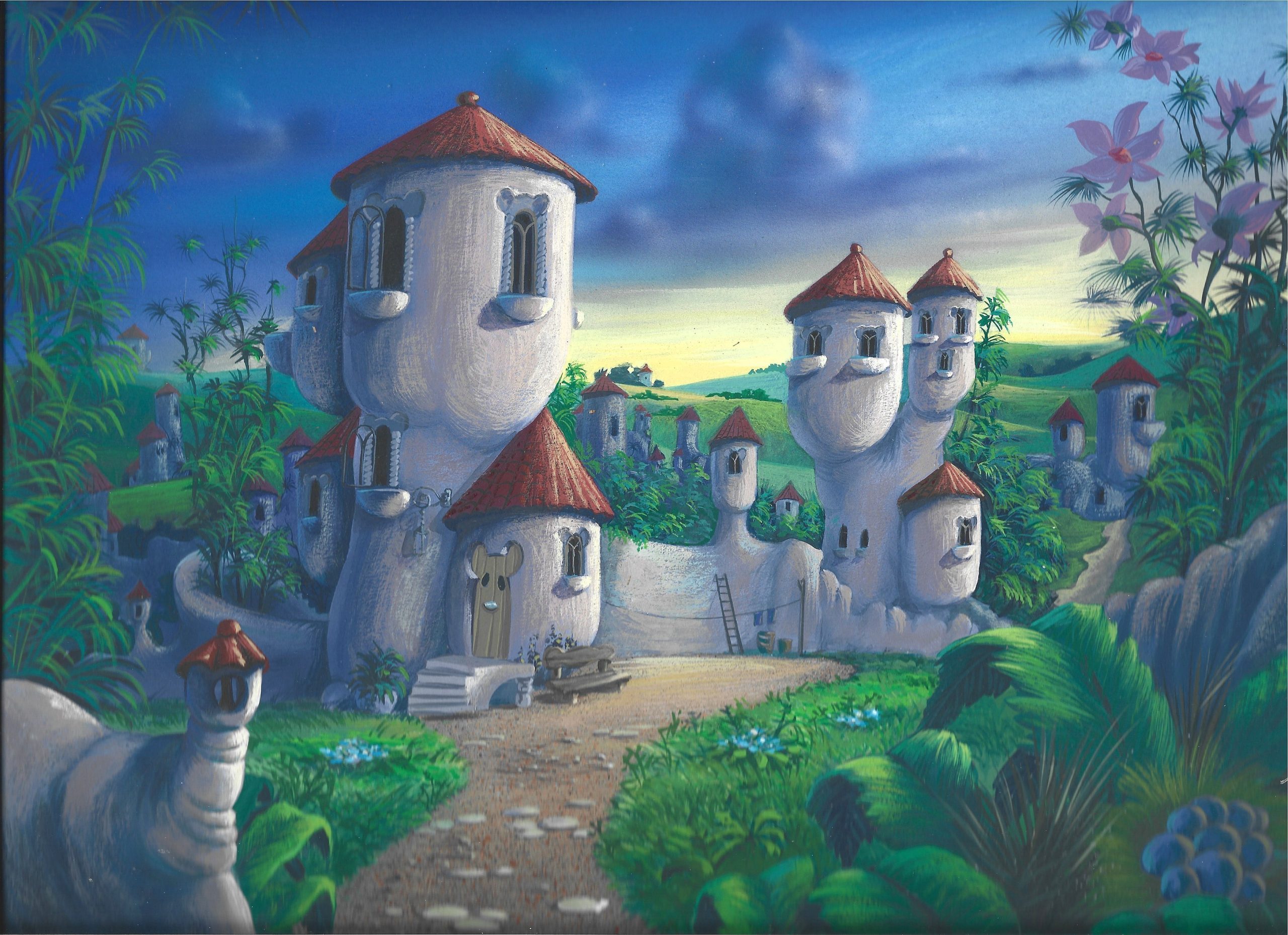 Tło animacyjne z bajki Hanna-Barbera – Studio Filmów Rysunkowych