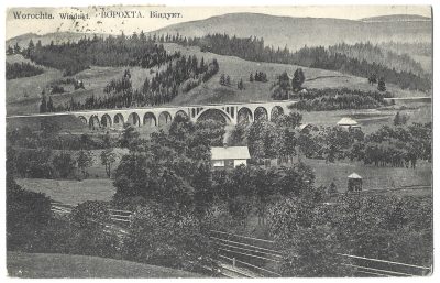 Pocztówka - Worochta. Wiadukt, 1913 r. - Kresy wschodnie