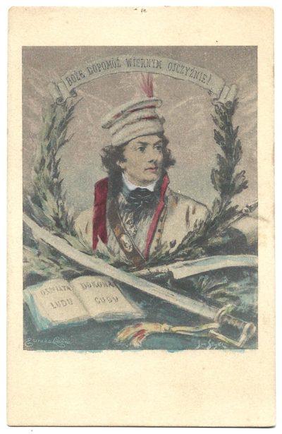 Pocztówka - Tadeusz Kościuszko - malował Jan Styka