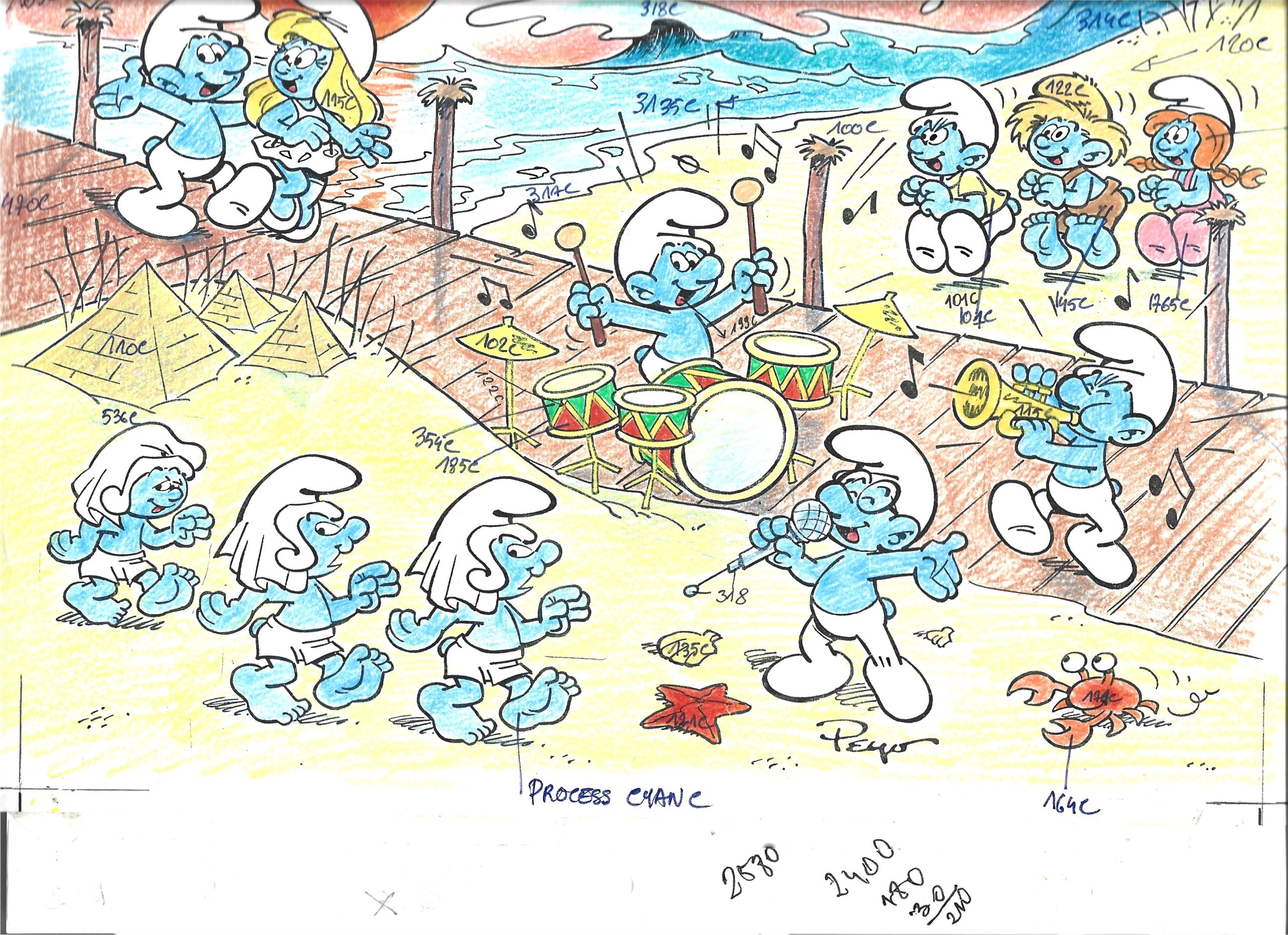 Projekt animacyjny na papierze - SMURFIN! 10th ANNIVERSARY COMMEMORATION ALBUM – Album z okazji 10-lecia – SMERFY