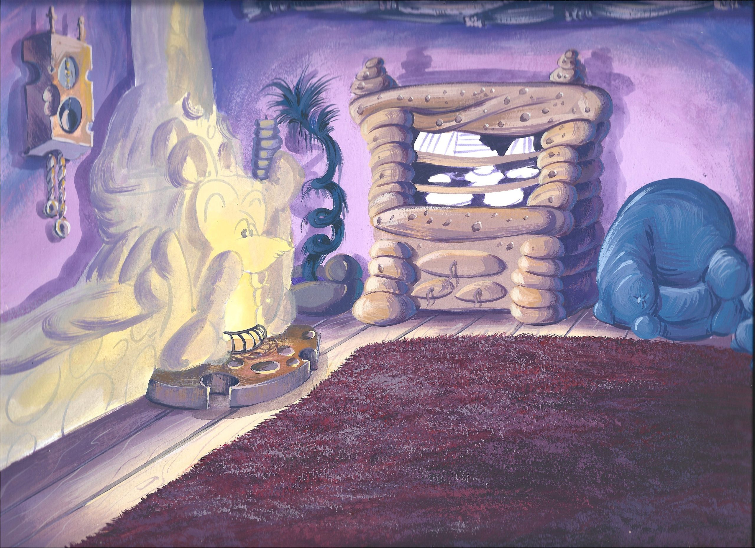 Tło animacyjne z bajki Hanna-Barbera – Studio Filmów Rysunkowych, Bielsko-Biała