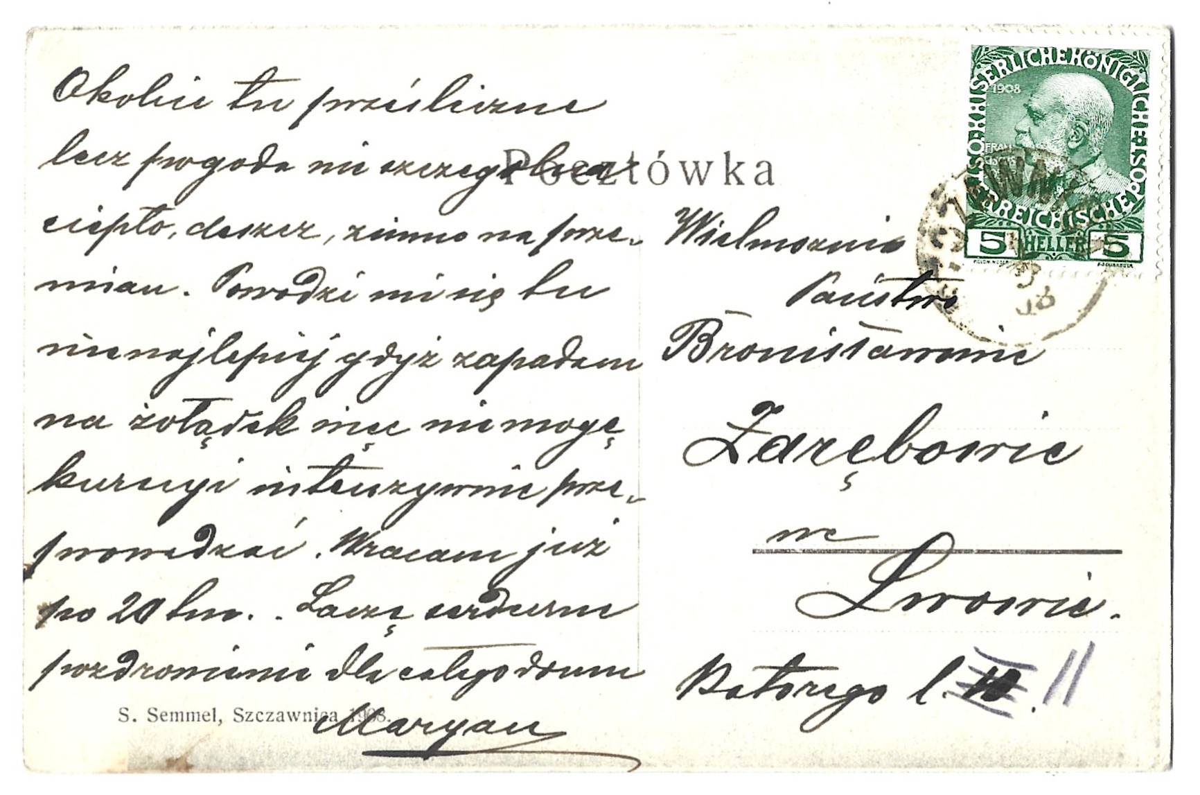 Pocztówka - Pieniny. Czerwony Klasztor, 1908 r.