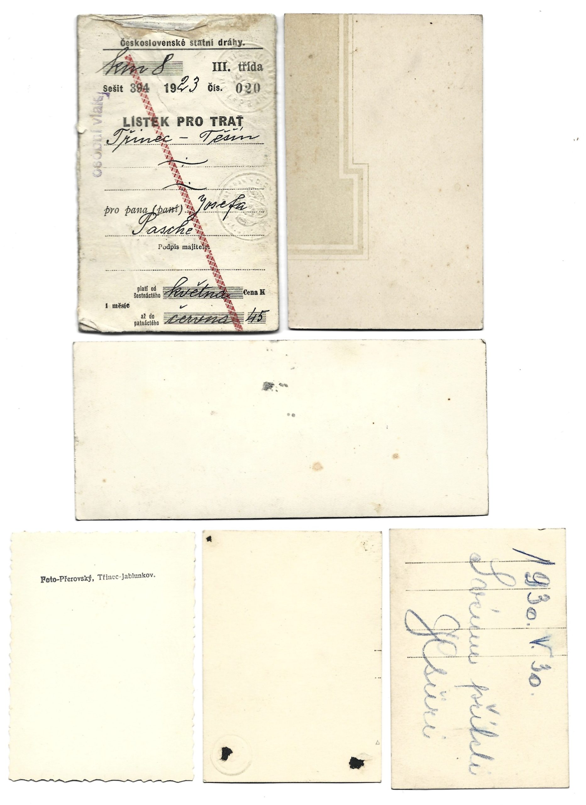 Zestaw zdjęć - żołnierz Józef Pasz, Teschen (Cieszyn)