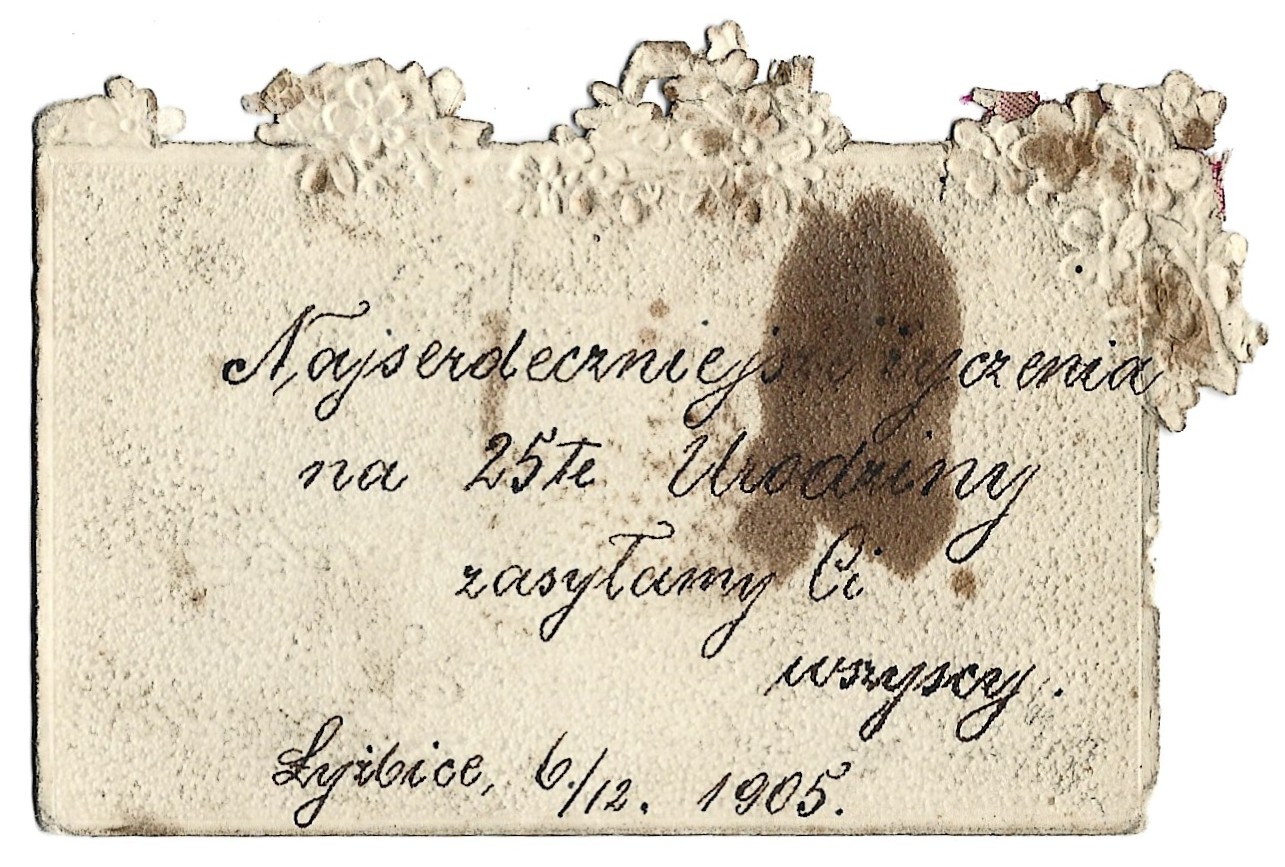 Karta - Serdeczne Życzenia - 1905 r., Łyżbice