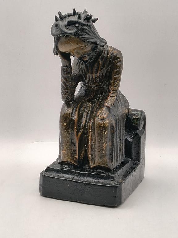 Figurka drewniana - Jezus Frasobliwy, XIX w.