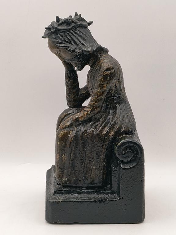 Figurka drewniana - Jezus Frasobliwy, XIX w.