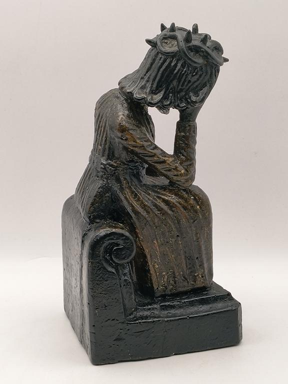 Figurka drewniana - Jezus Frasobliwy, XIX w.