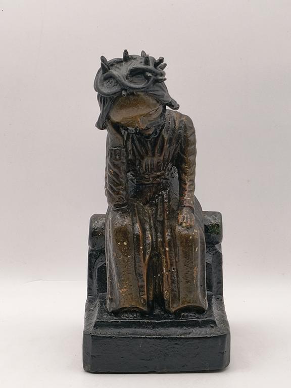 Figurka drewniana - Jezus Frasobliwy, XIX w.