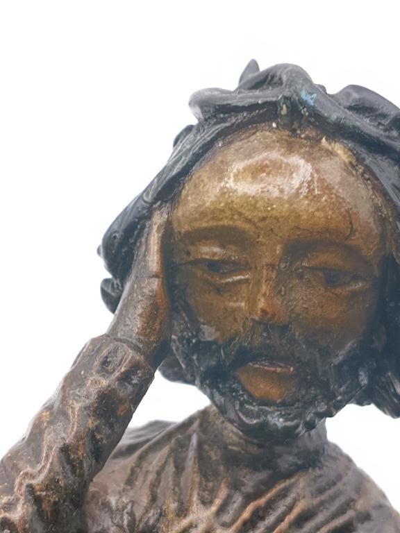 Figurka drewniana - Jezus Frasobliwy, XIX w.