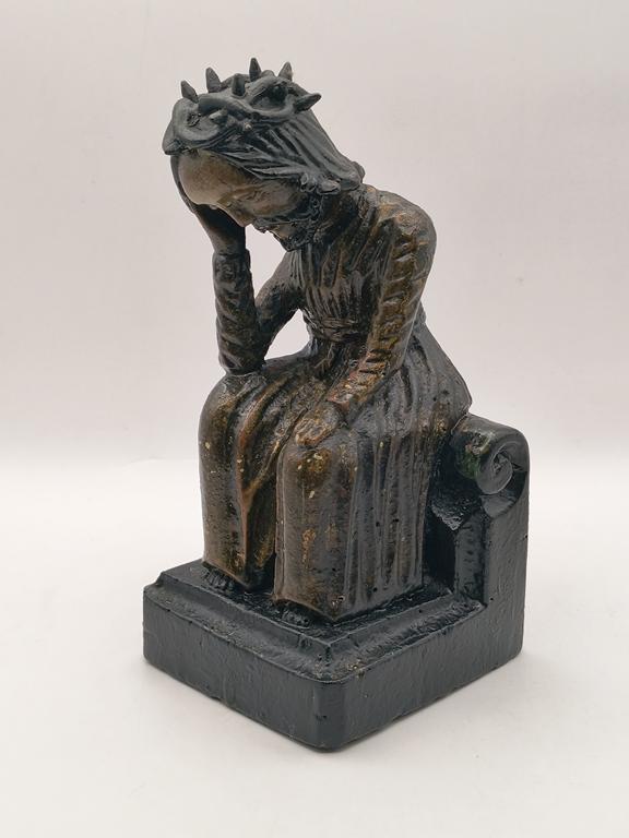 Figurka drewniana - Jezus Frasobliwy, XIX w.