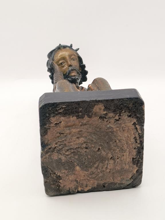 Figurka drewniana - Jezus Frasobliwy, XIX w.