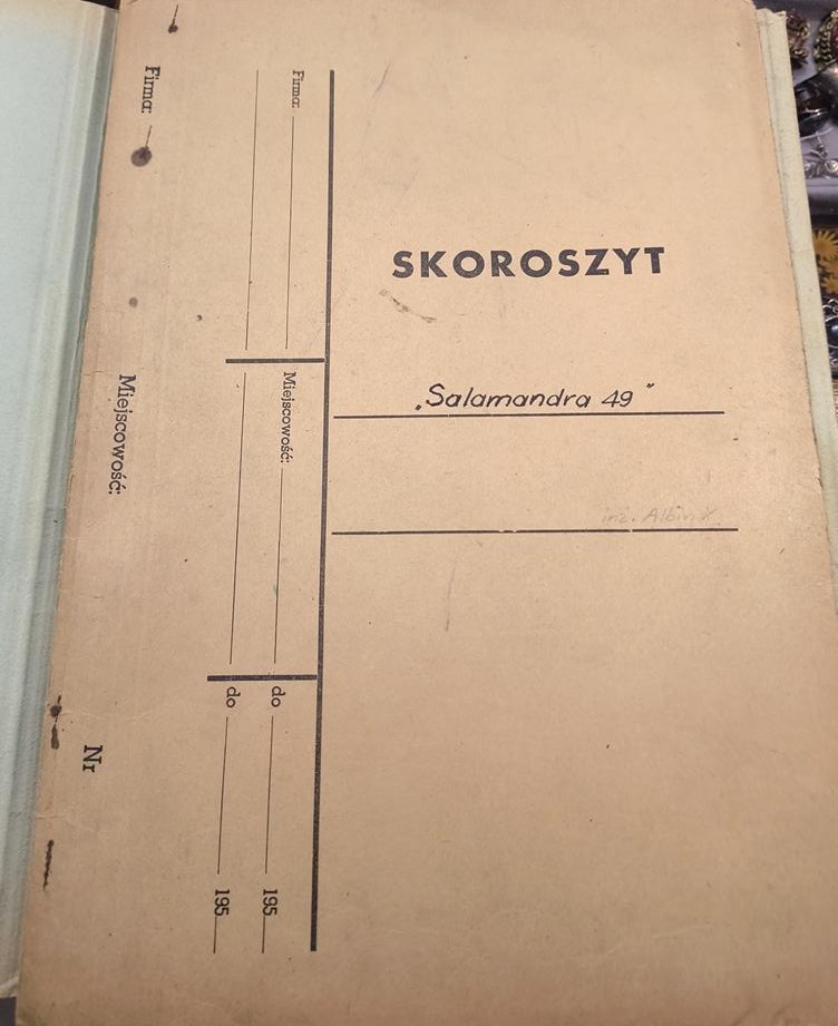 Oryginalne plany konstrukcyjne - szybowiec Salamandra 49 i 53