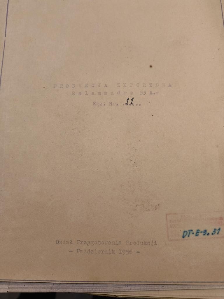 Oryginalne plany konstrukcyjne - szybowiec Salamandra 49 i 53