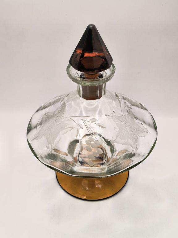 Karafka kryształowa Art Deco - Huta Hortensja