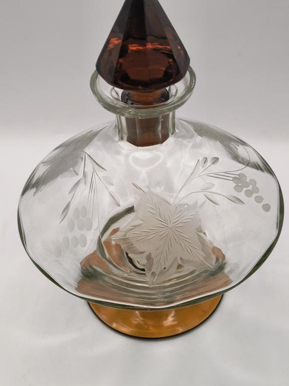 Karafka kryształowa Art Deco - Huta Hortensja