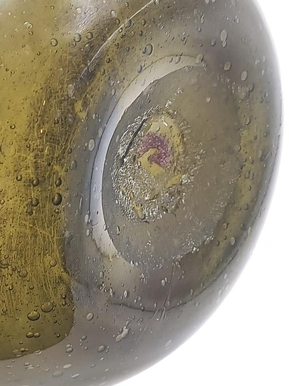 Wazon szklany zielony, PRL