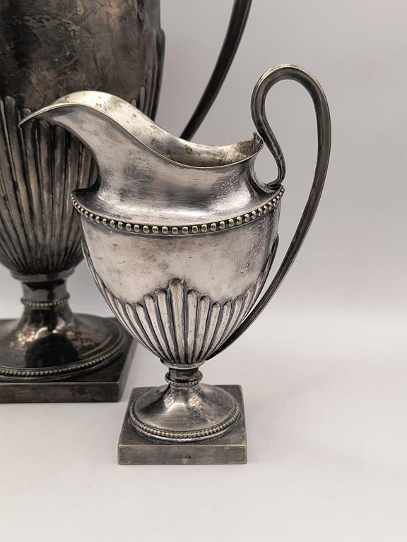 Zestaw platerowany - dzbanek z mlecznikiem - Szwecja