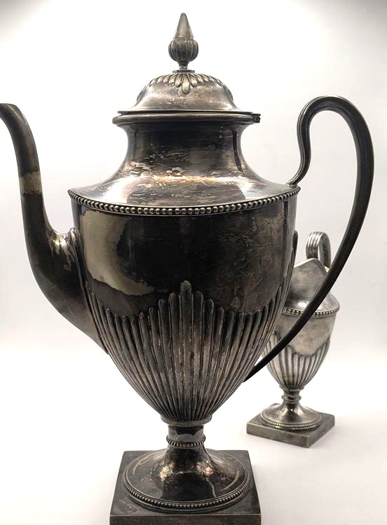 Zestaw platerowany - dzbanek z mlecznikiem - Szwecja