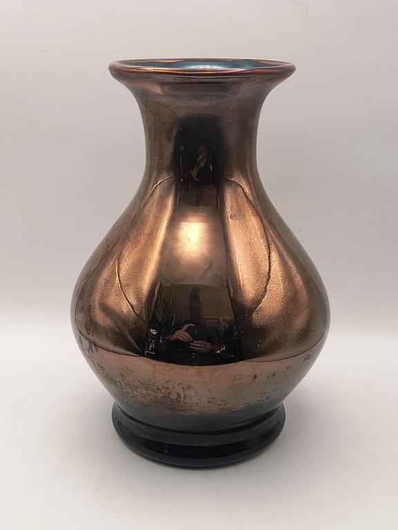 Wazon szklany miedziowany, Huta Hortensja