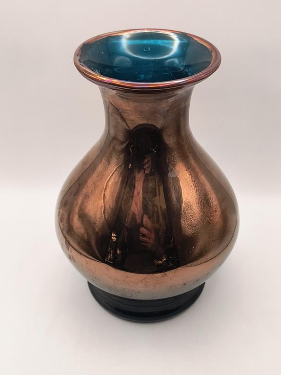 Wazon szklany miedziowany, Huta Hortensja