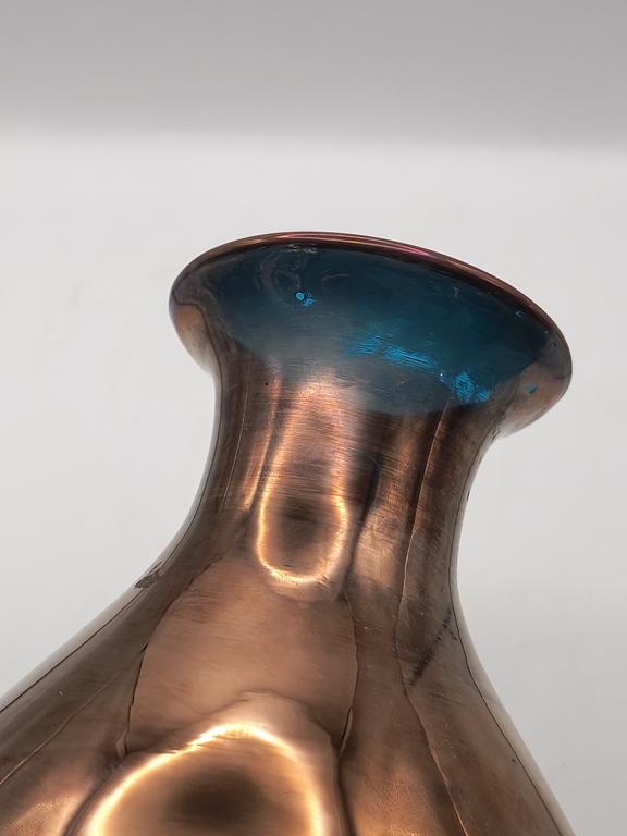 Wazon szklany miedziowany, Huta Hortensja