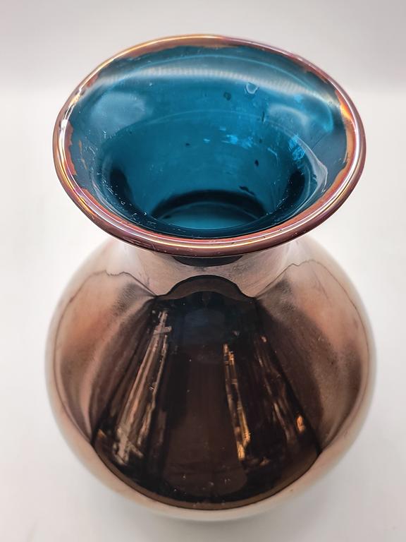 Wazon szklany miedziowany, Huta Hortensja