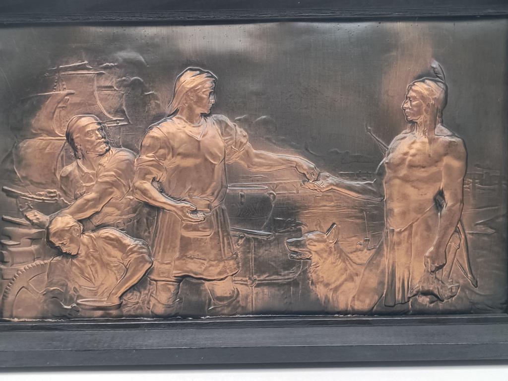 Obraz z miedzi INDIANIN - metaloplastyka