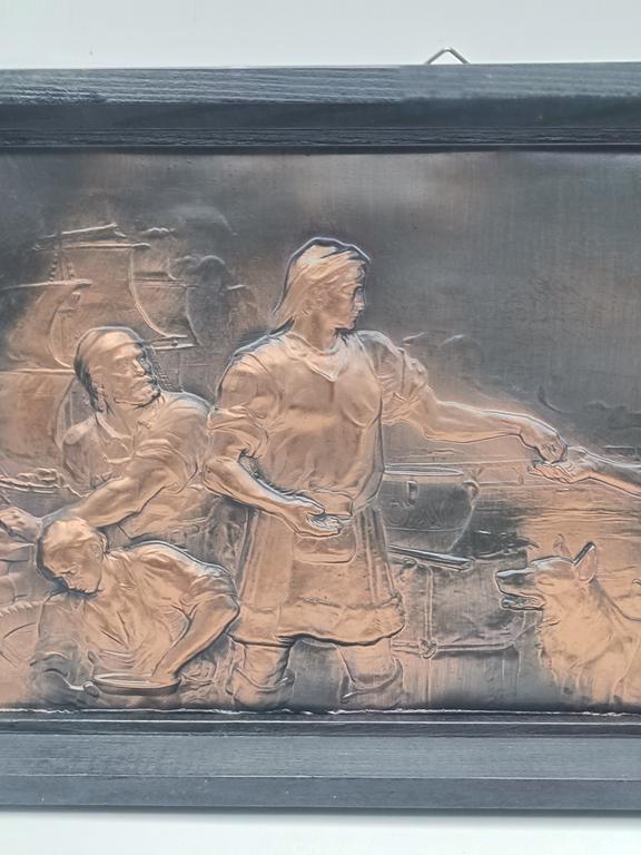 Obraz z miedzi INDIANIN - metaloplastyka