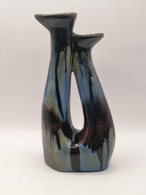 Wazon-świecznik - ceramika krakowska, lata 60-te