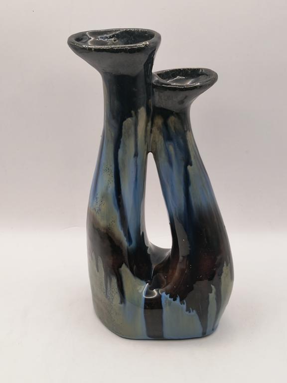 Wazon-świecznik - ceramika krakowska, lata 60-te