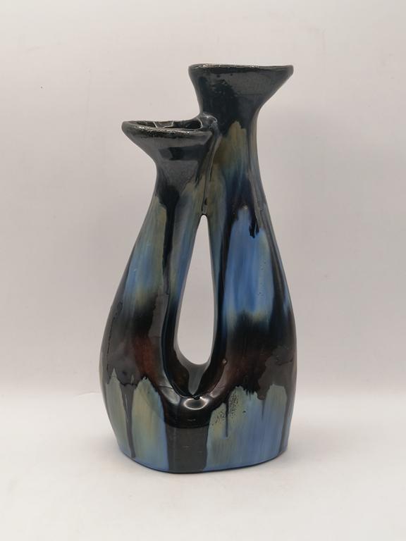 Wazon-świecznik - ceramika krakowska, lata 60-te